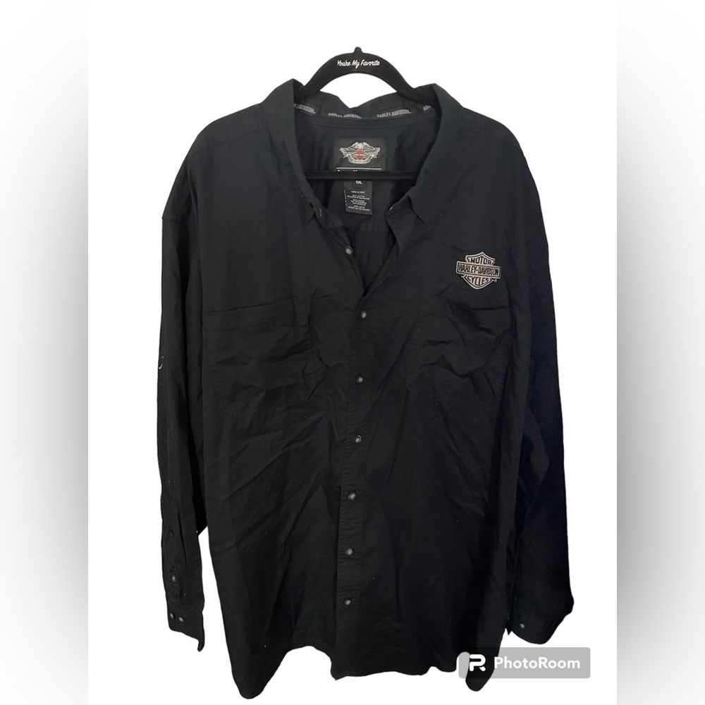 Harley Davidson Men’s long sleeve button down shirt. Size 5XL. Like new. Euc